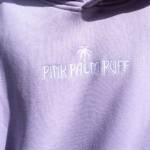 pink palm puff hoodie hoodie